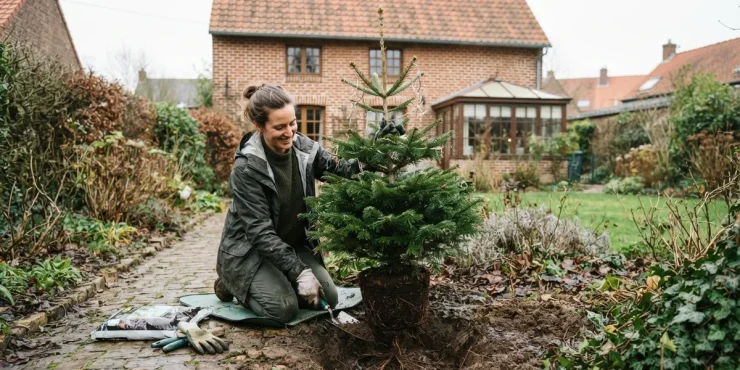 replanter sapin noel son jardin