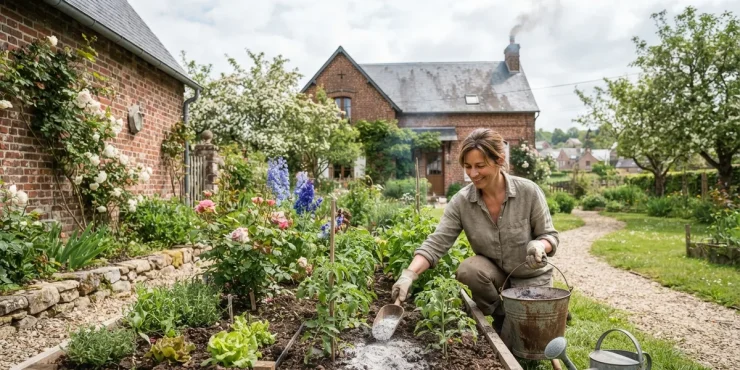 utiliser cendre cheminee jardin